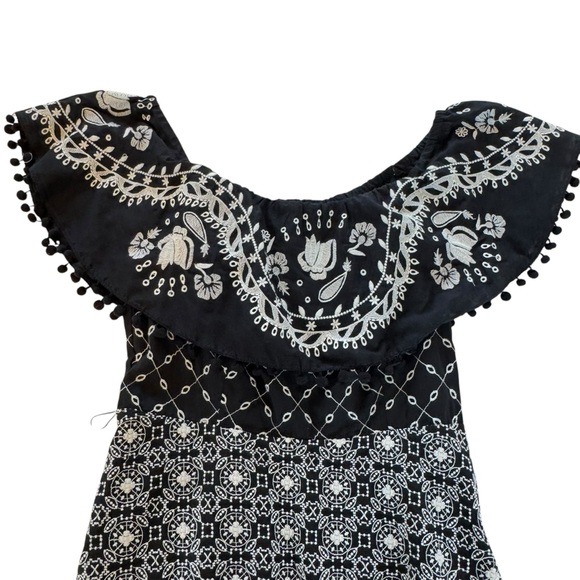 NWD Anthropologie Marisol Off-The-Shoulder Embroider Floral Dress Sz 8 *No belt - Picture 6 of 16